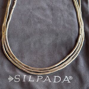 SILPADA 925 Sterling Flash 30” Black/Brown Leather Necklace N2196